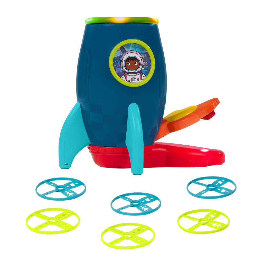 Light-up disc launcher toy