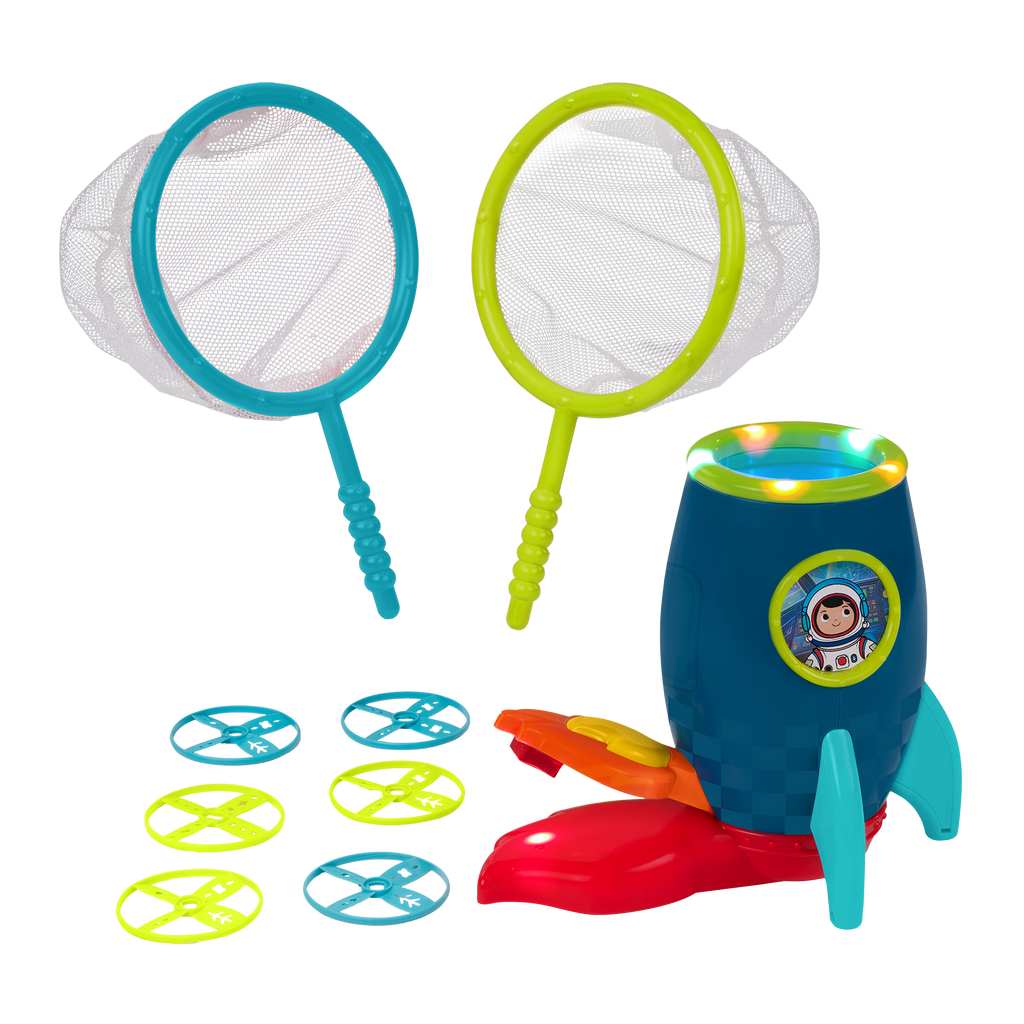 Light-up disc launcher toy