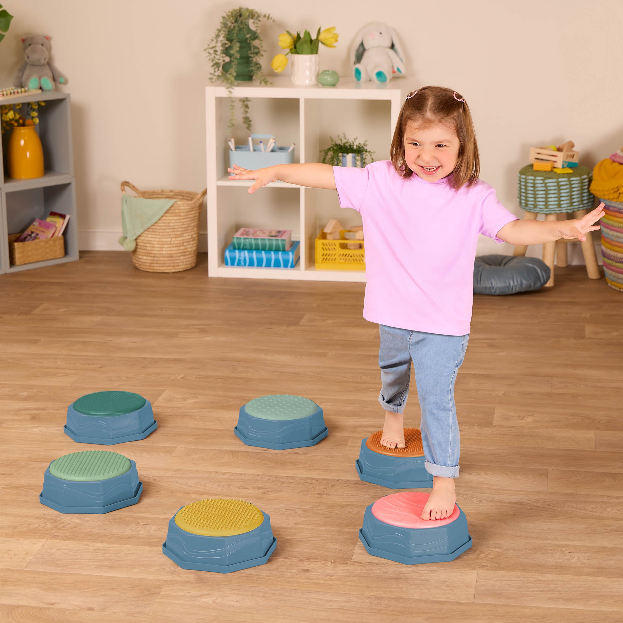 Sensory step stones Balance & Build balancing beams for kids