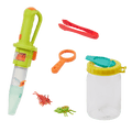 Bug catcher vacuum with magnifying glass, tweezers, toys, and capture jar
