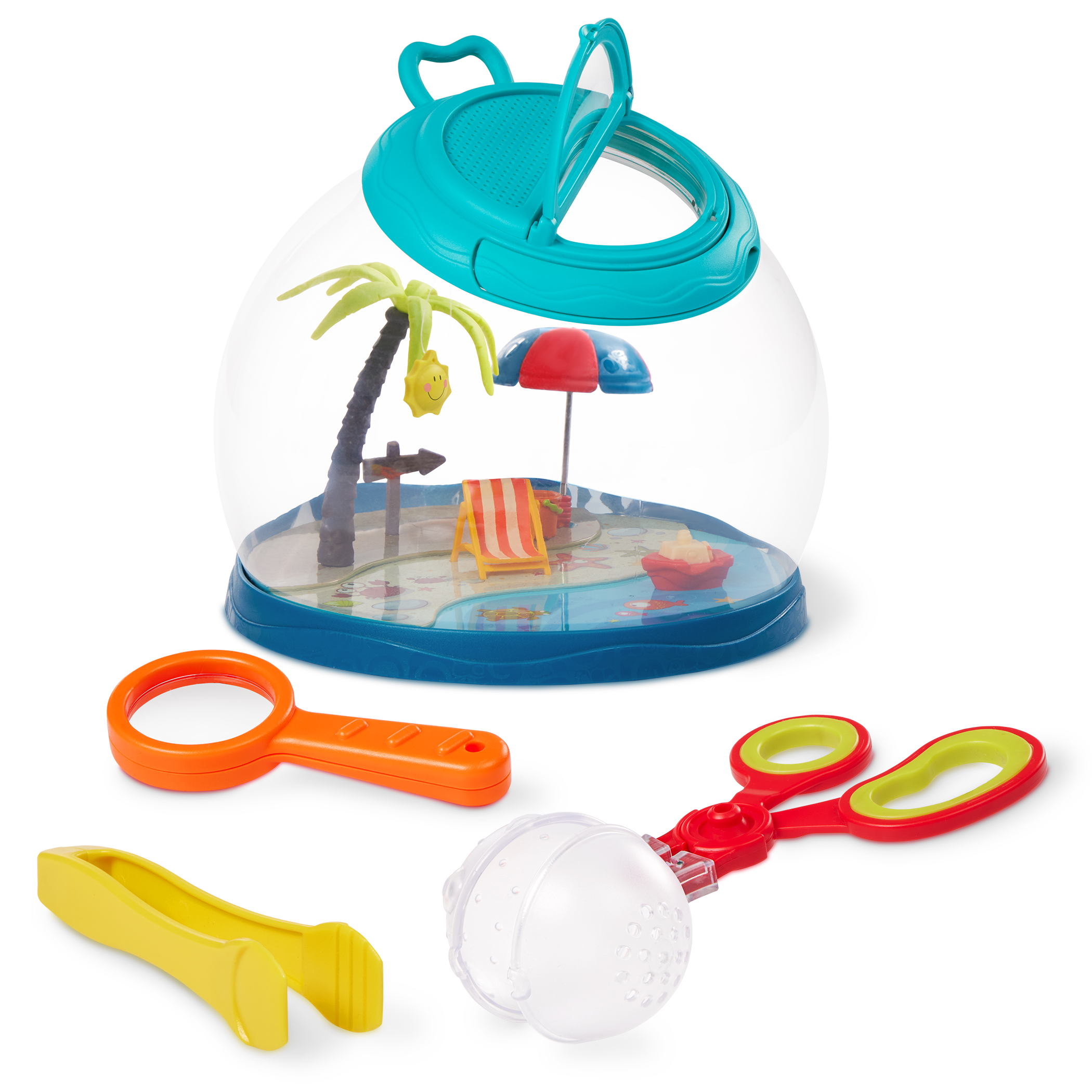 Tropical bug hotel toy with accessories for toddlers and kids