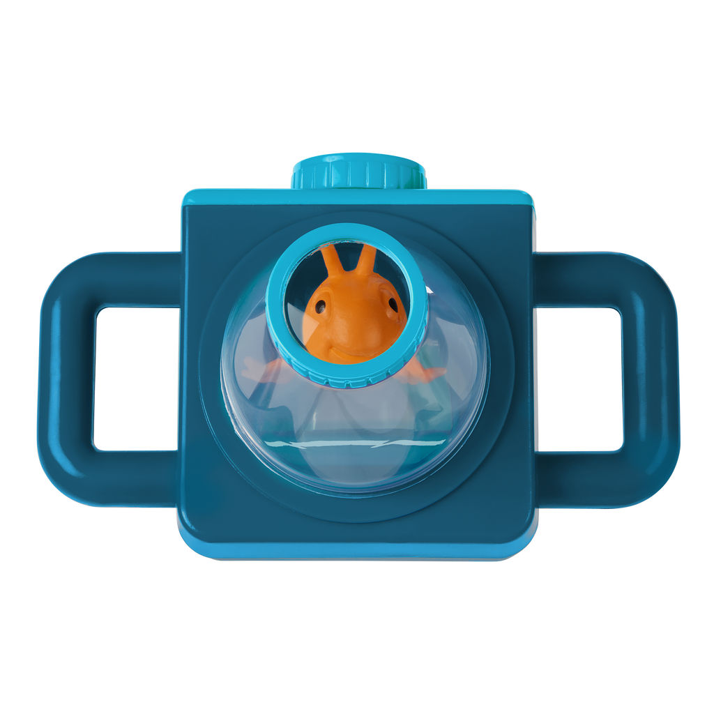 Little Explorer's Pack with 2-way toy microscope, reusable sticker book, and bug catching toys