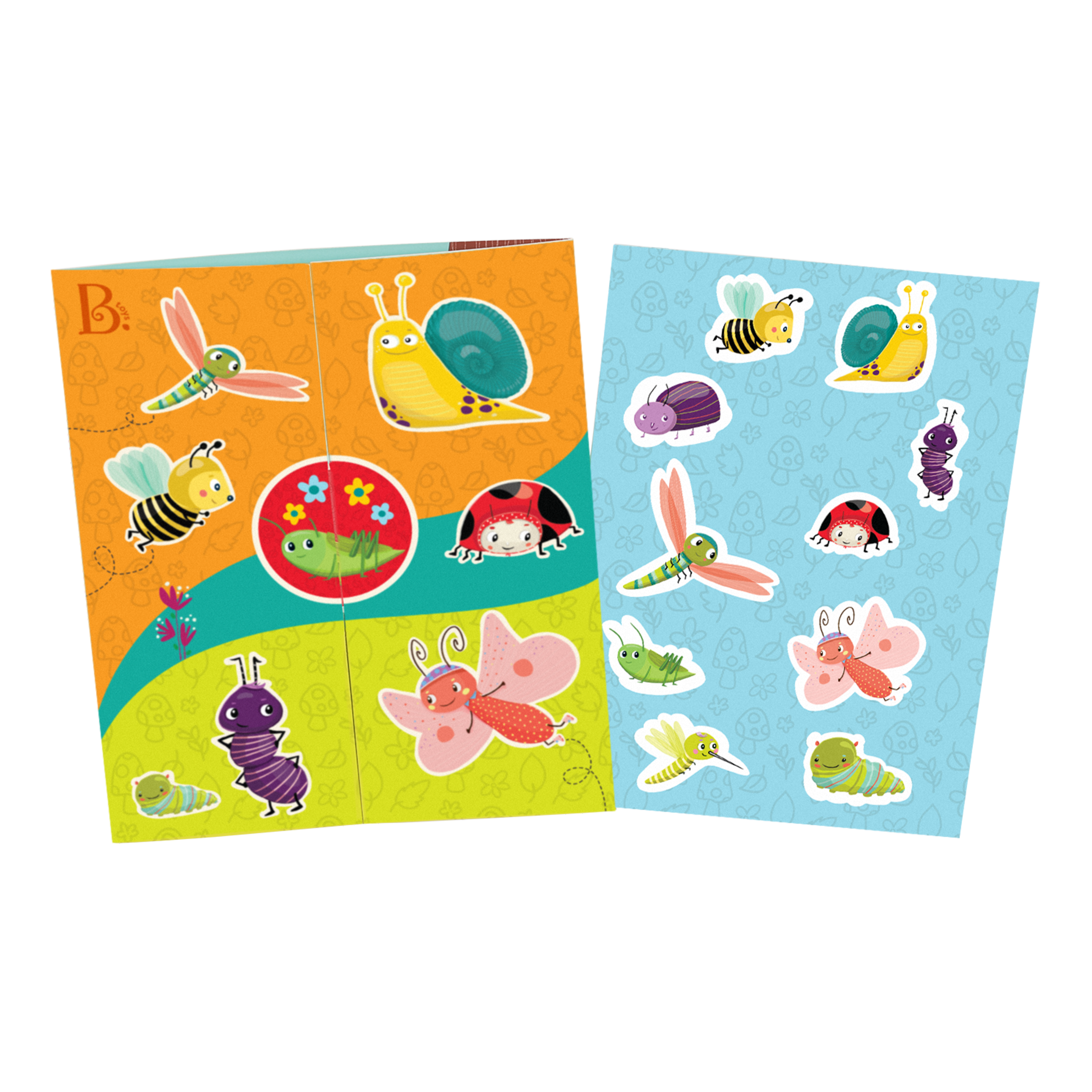 Little Explorer's Pack with 2-way toy microscope, reusable sticker book, and bug catching toys