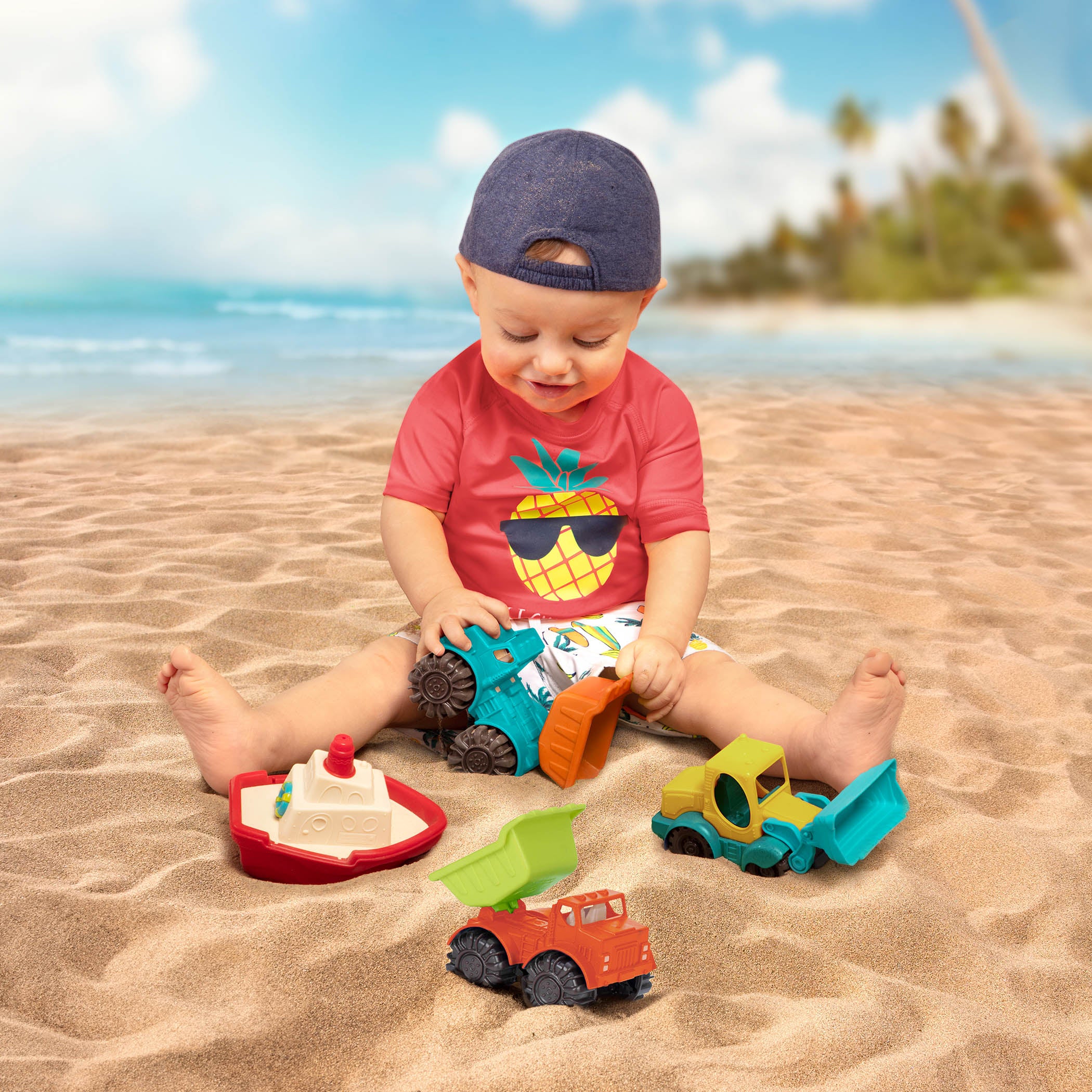 4-pack toy sand vehicles for kids