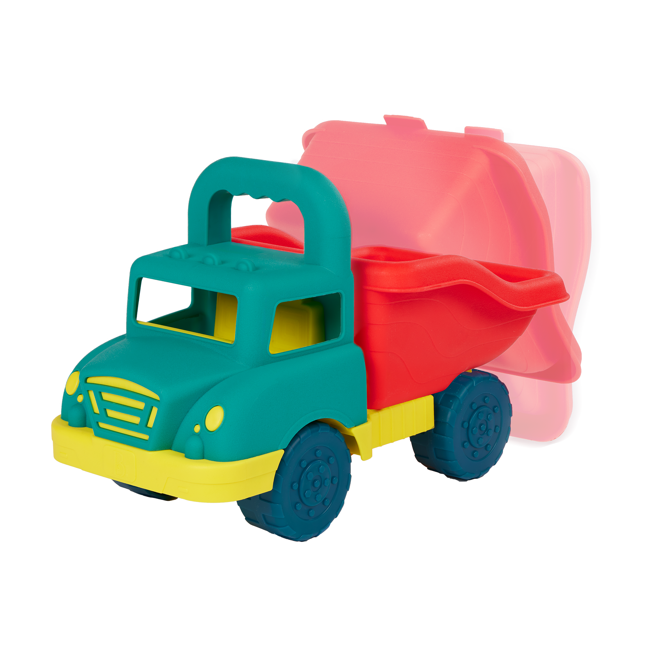 Toy dump trucks with sand molds