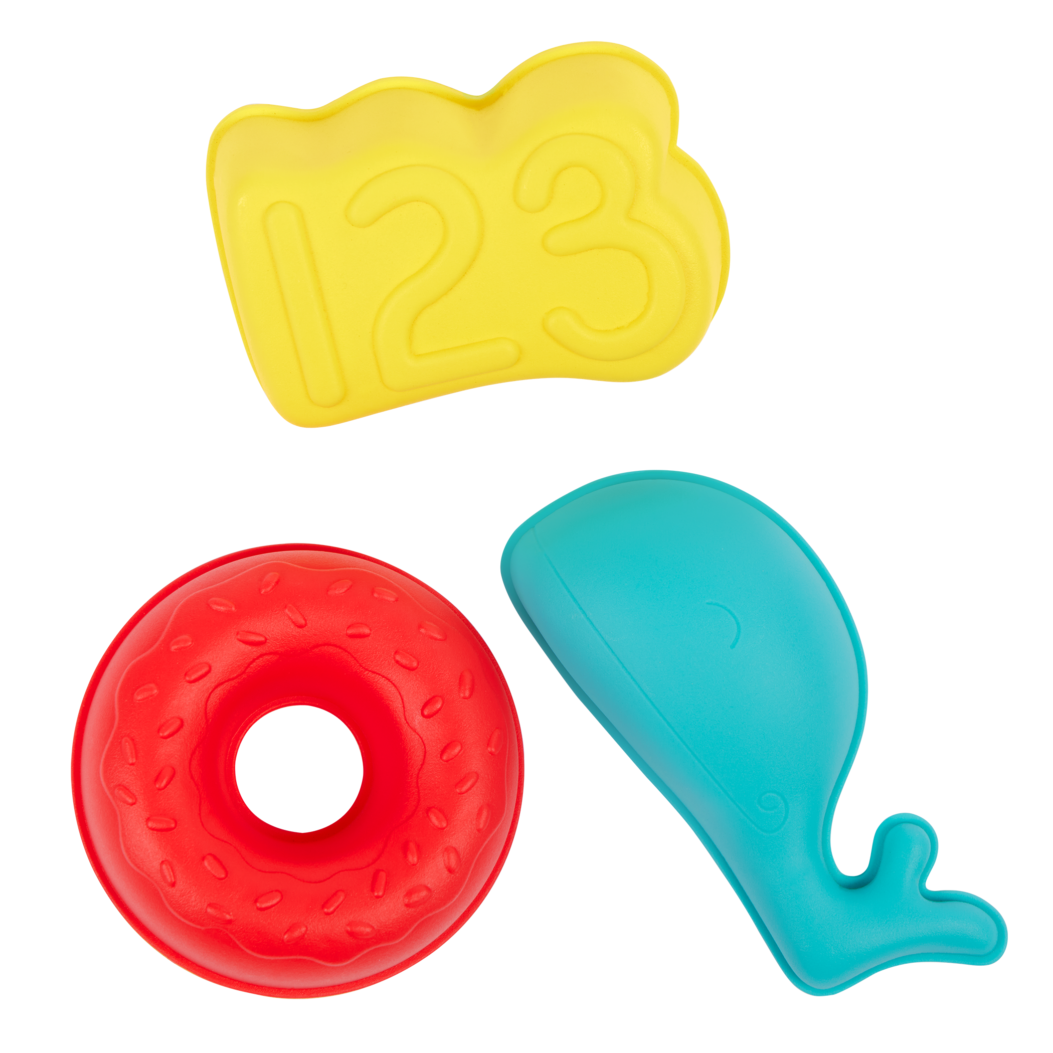 Toy dump trucks with sand molds