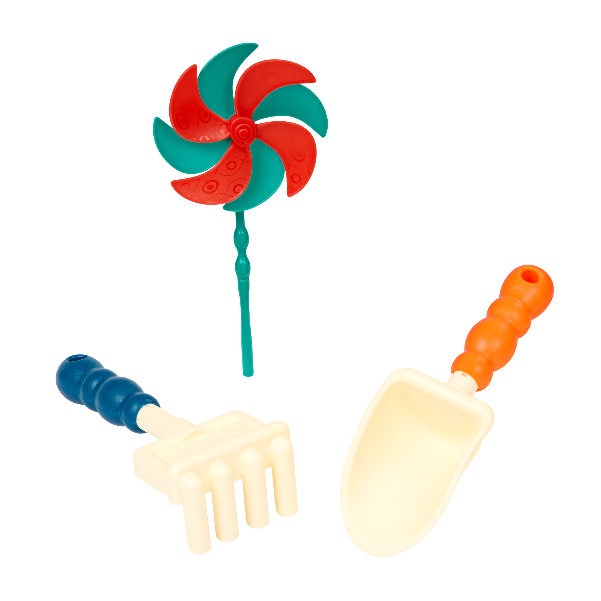 Toy dump truck set with sand toys