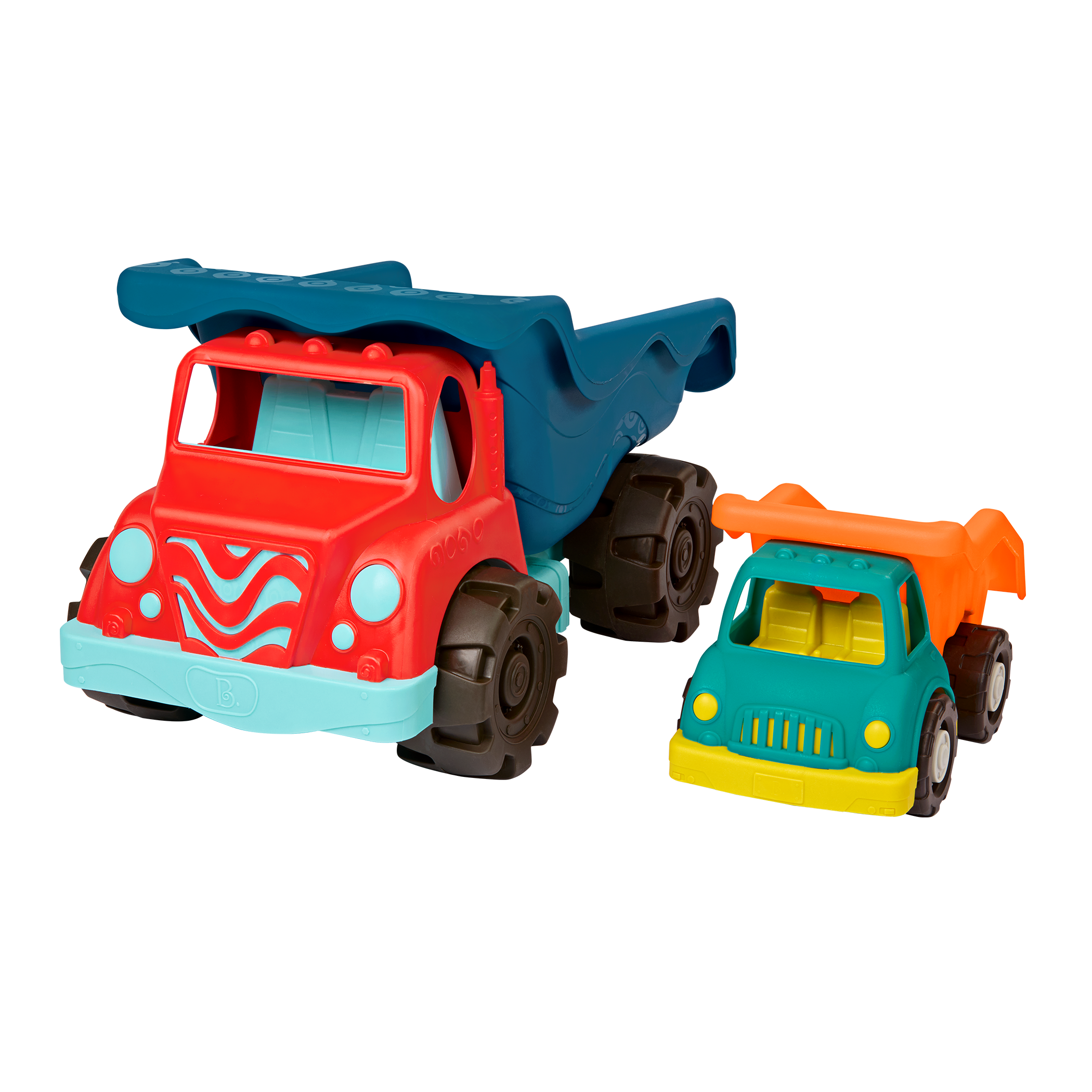 Toy dump truck set with sand toys