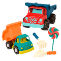 Toy dump truck set with sand toys