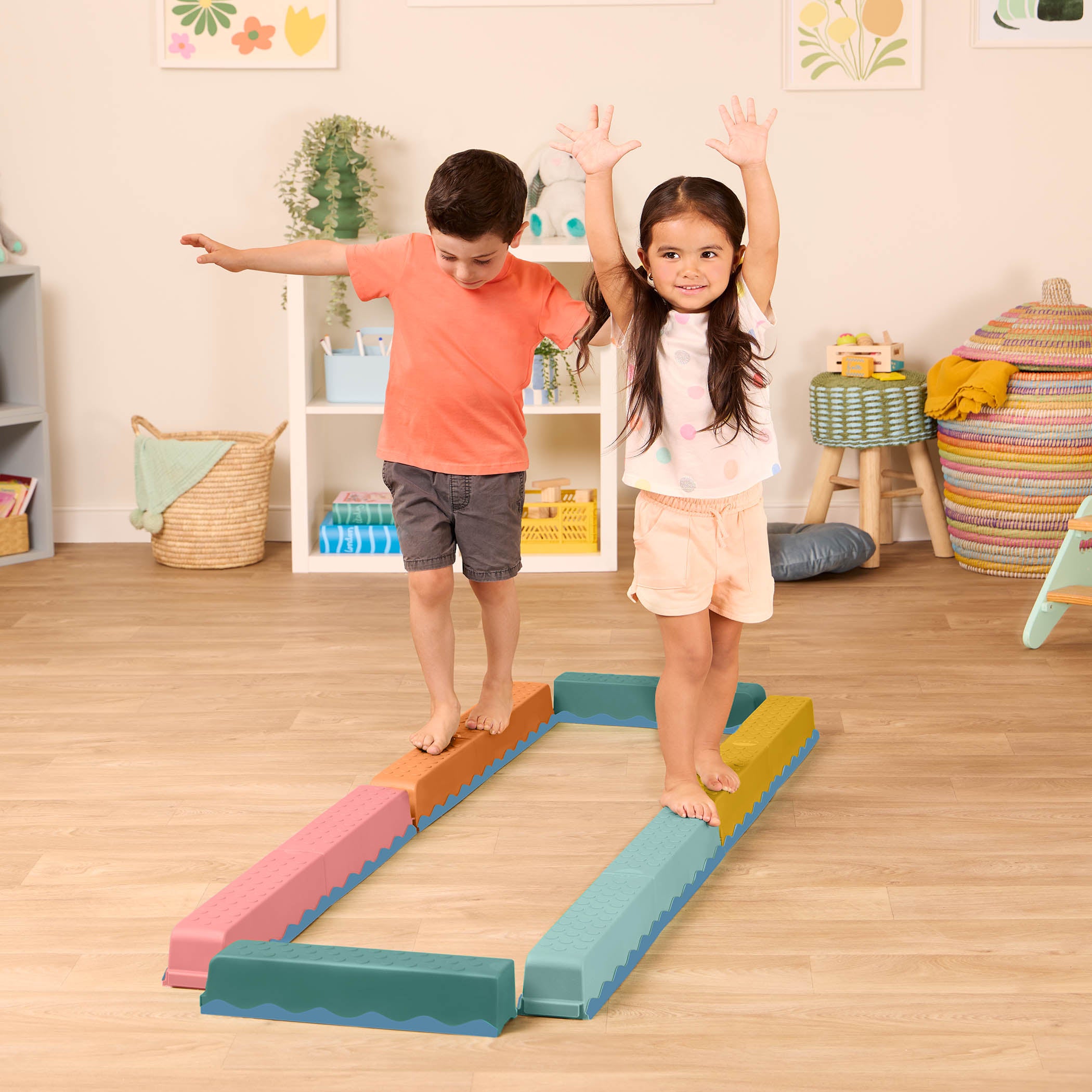 Balance beams toy for kids stackable active play Balance and Build Set