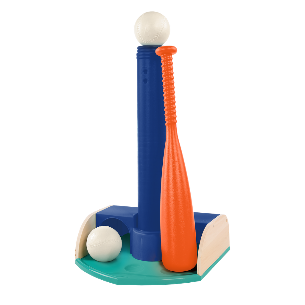 Kids tee ball playset with balls and bat