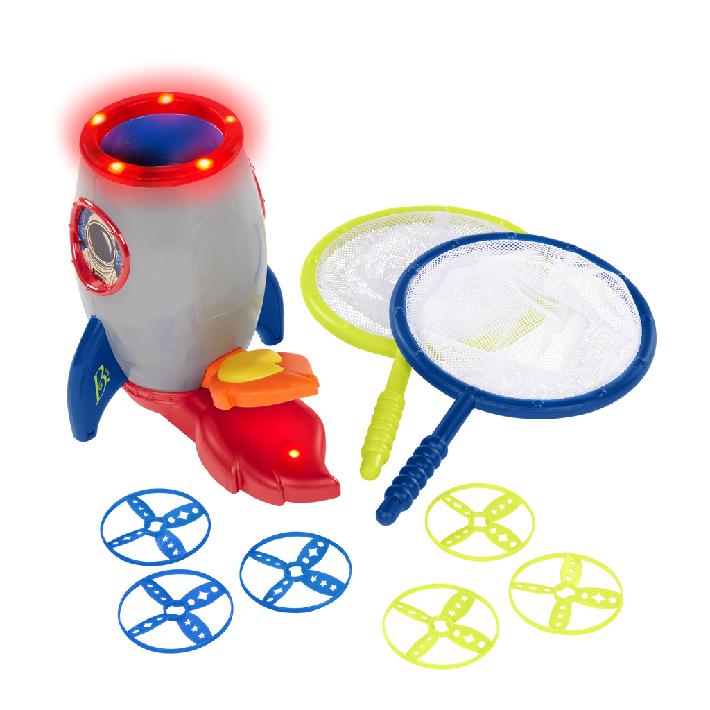 Light-up disc launcher toy