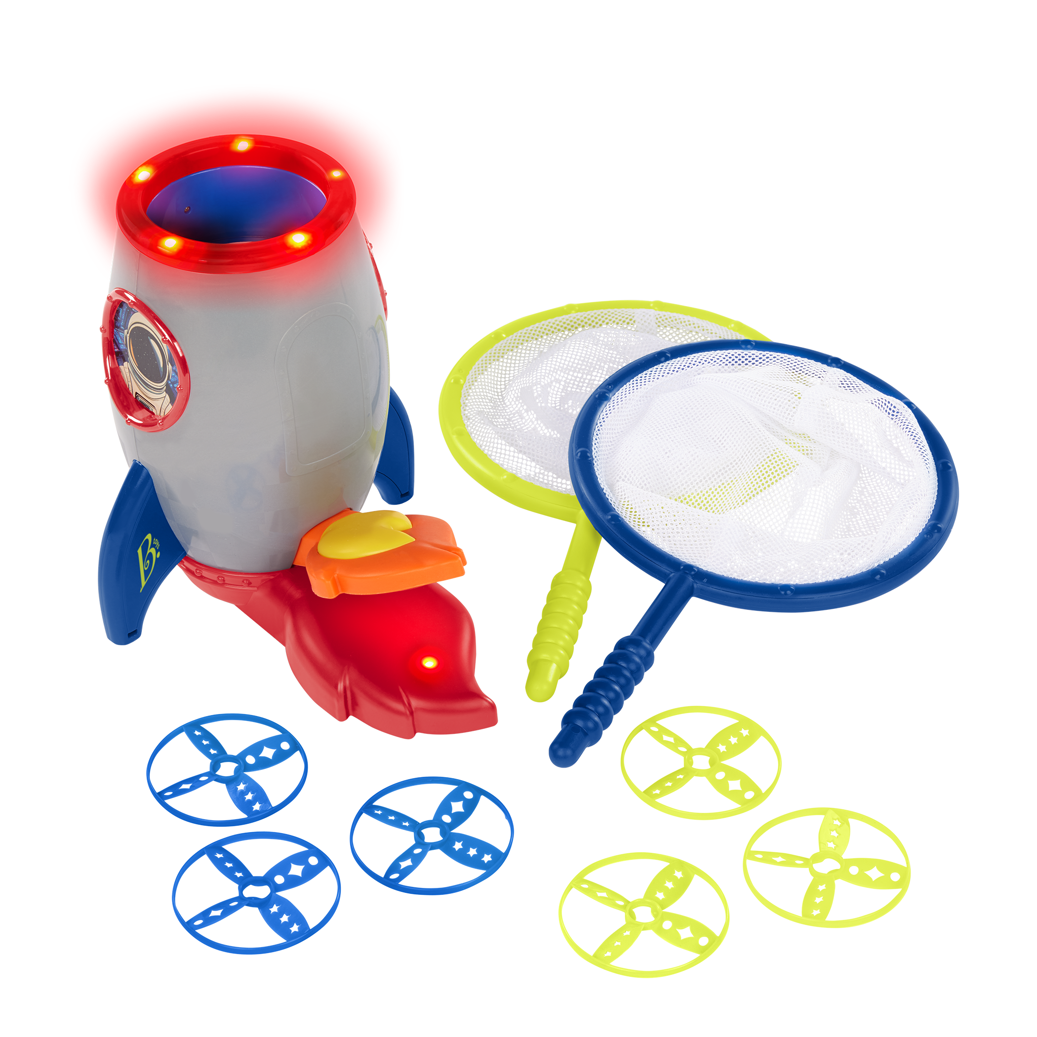 Light-up disc launcher toy