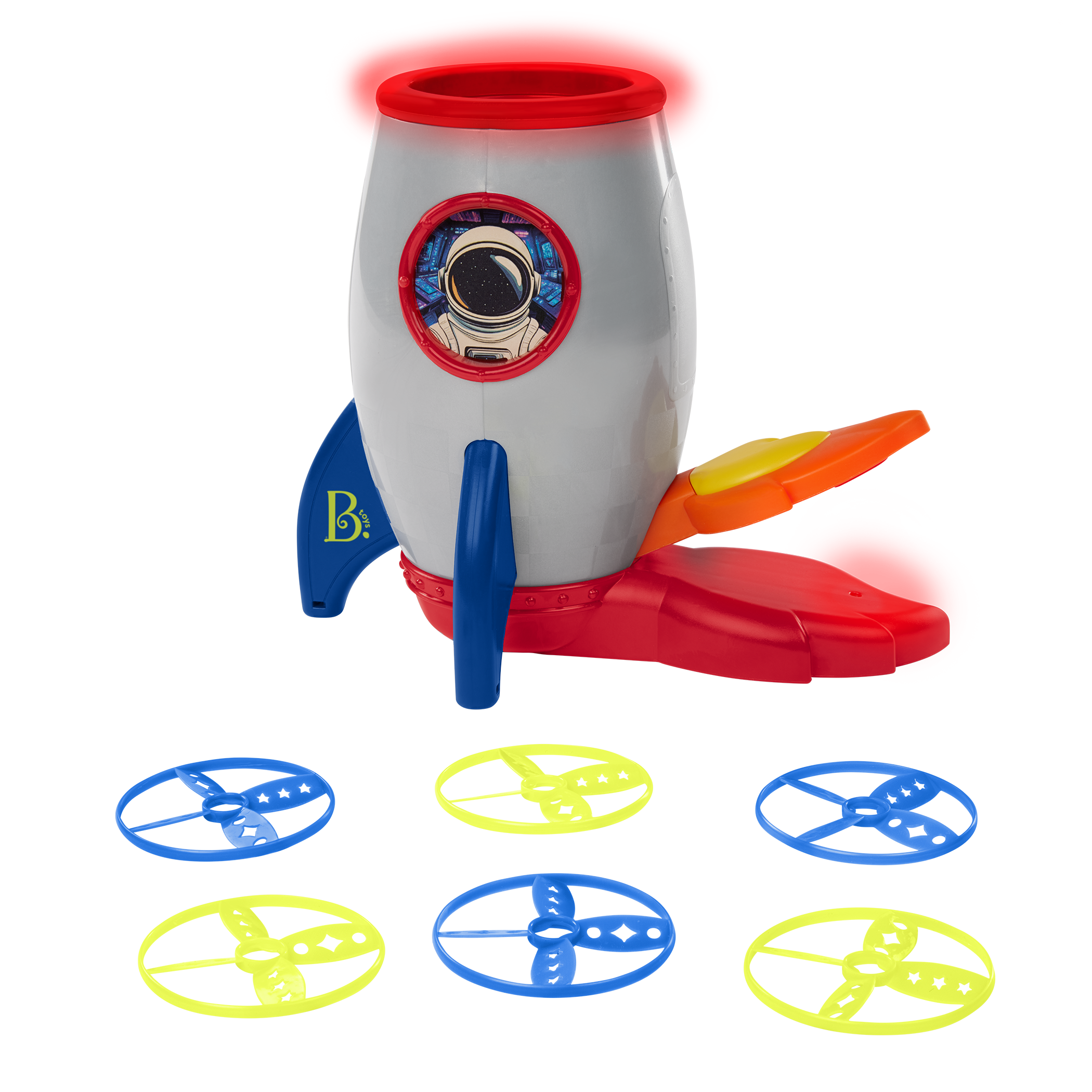 Light-up disc launcher toy