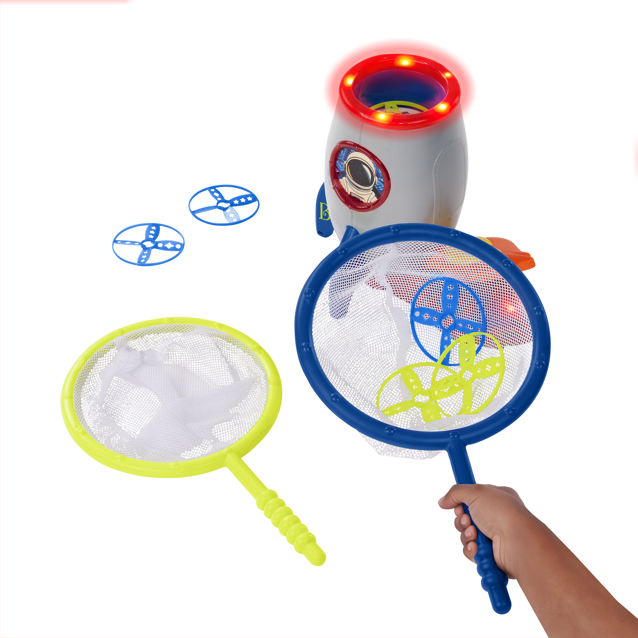Light-up disc launcher toy