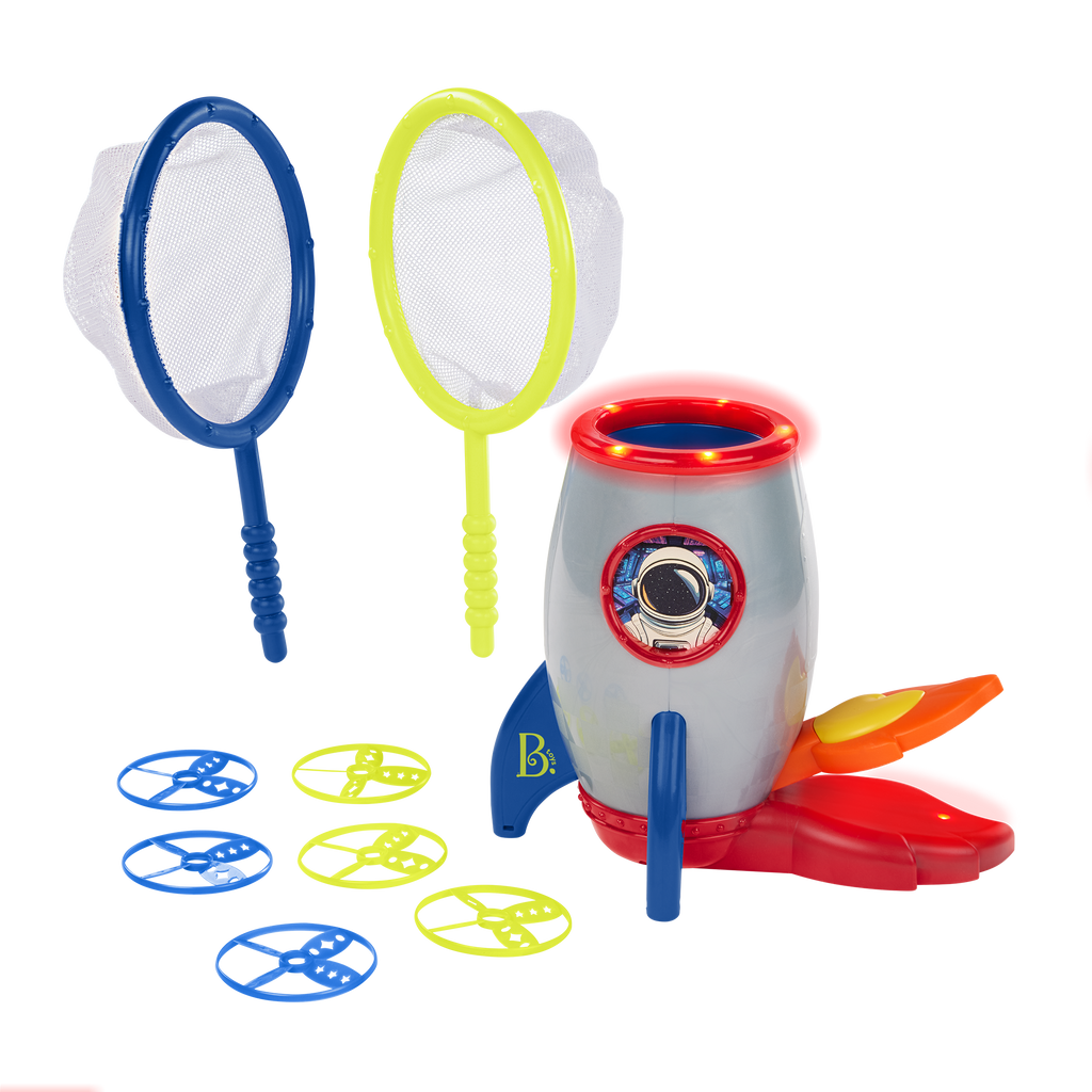 Light-up disc launcher toy