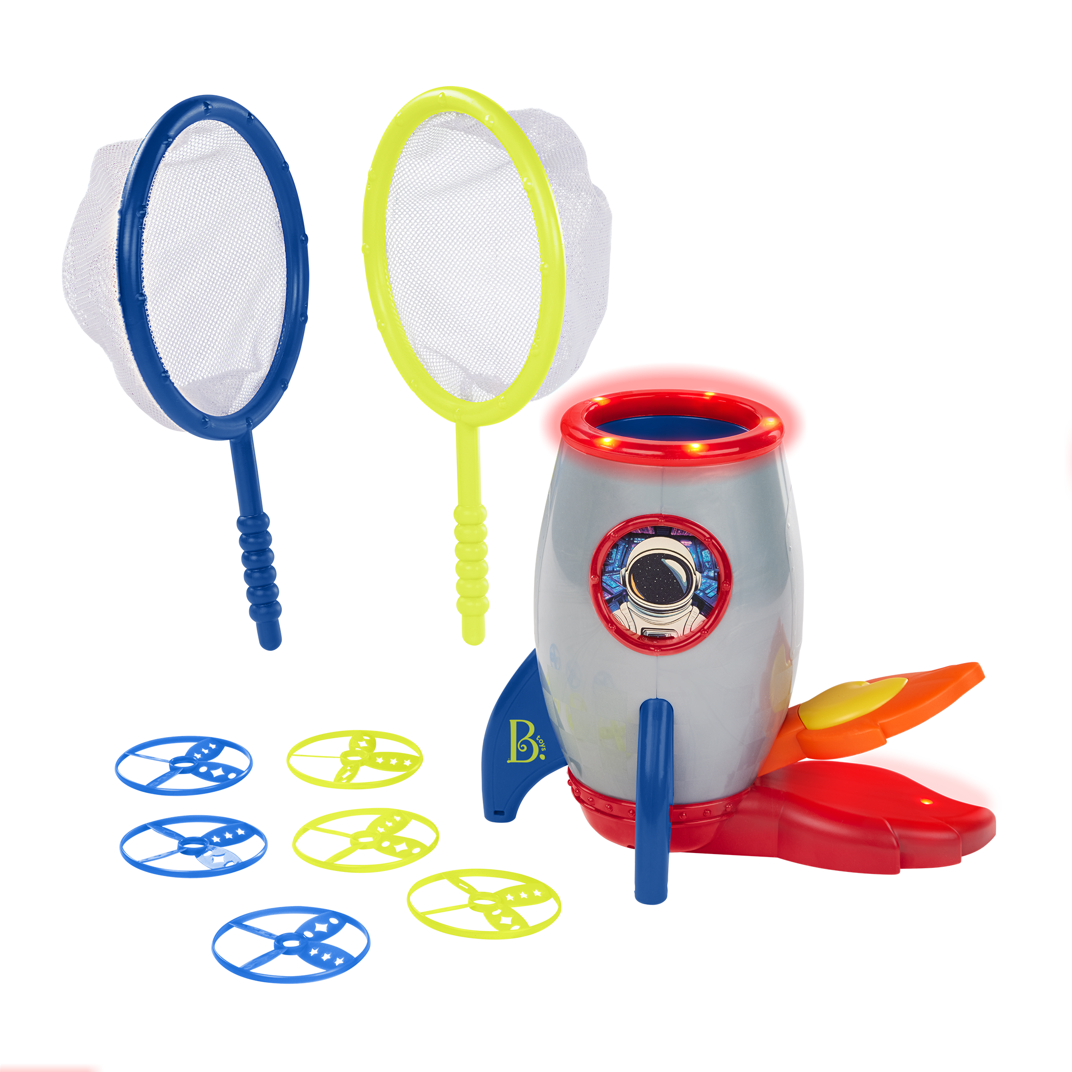 Light-up disc launcher toy