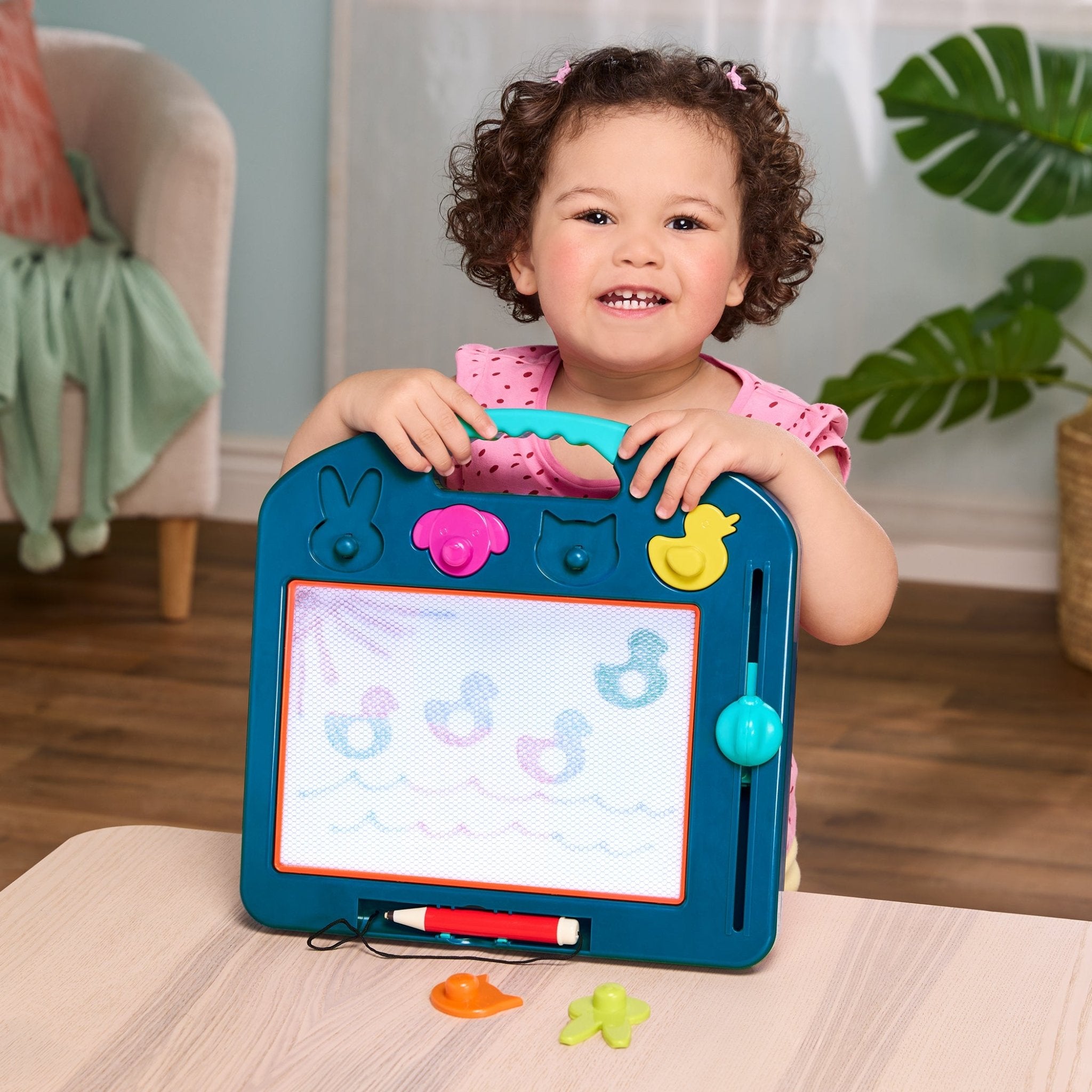 Stamp & Sketch Magnetic Drawing Board puzzle creative toy for toddlers