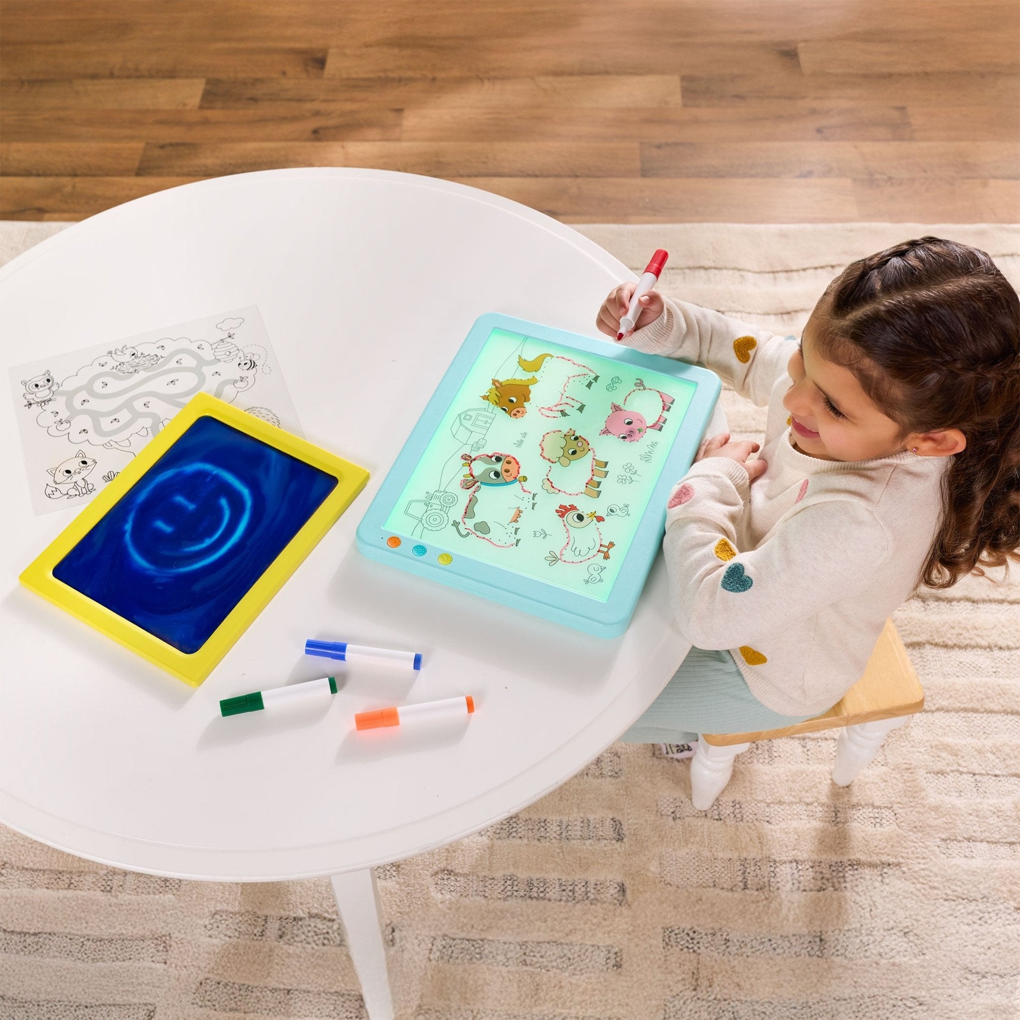 3-in-1 Grab & Glow Lightboard puzzles creativity learning toys for kids