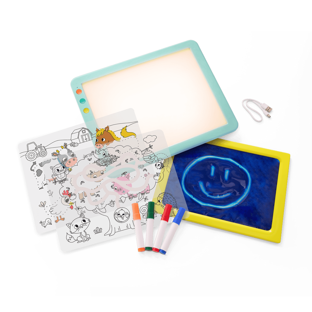 3-in-1 Grab & Glow Lightboard puzzles creativity learning toys for kids