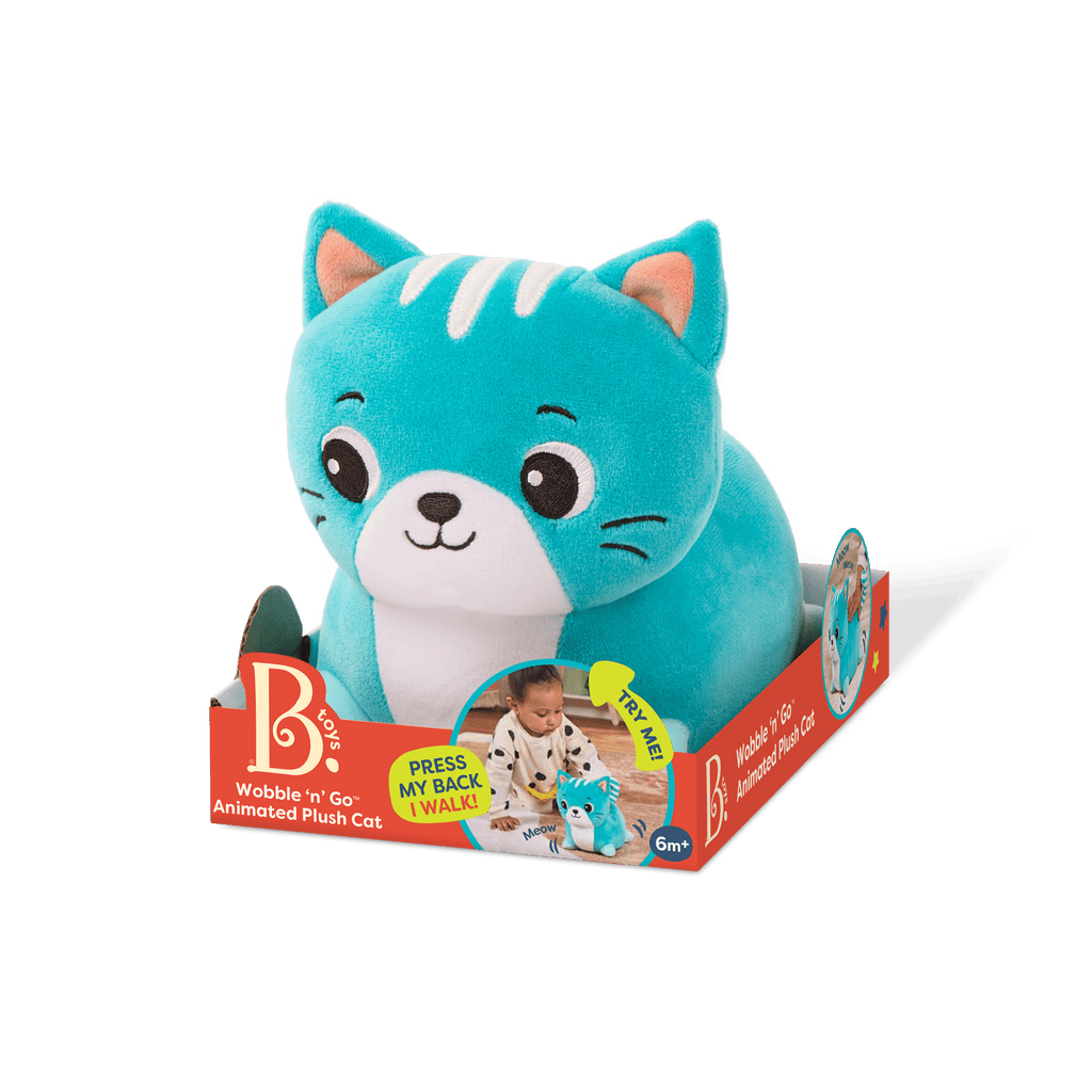 Wobble 'n' Go Animated Plush Cat plush toy early learning for babies