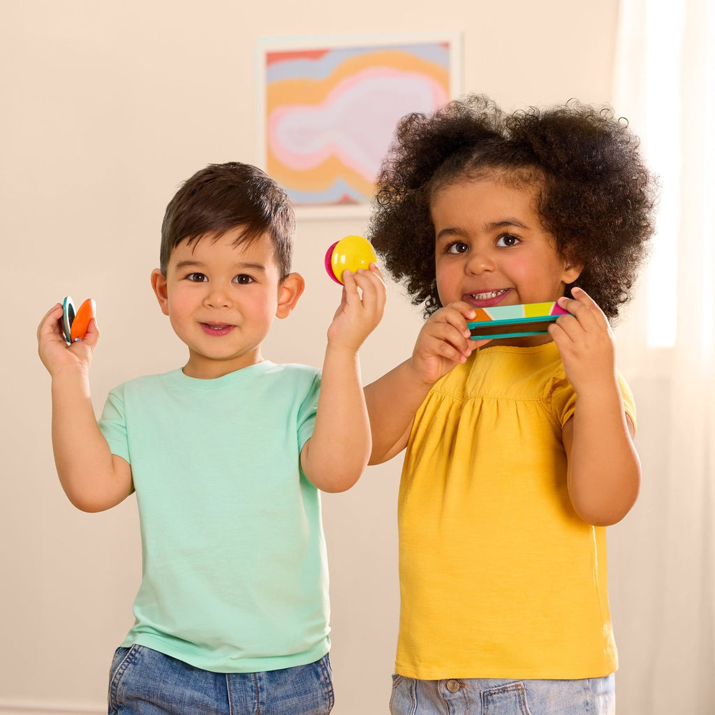 Make a Melody: Harmonica & Castanets musical toys pretend play for toddlers