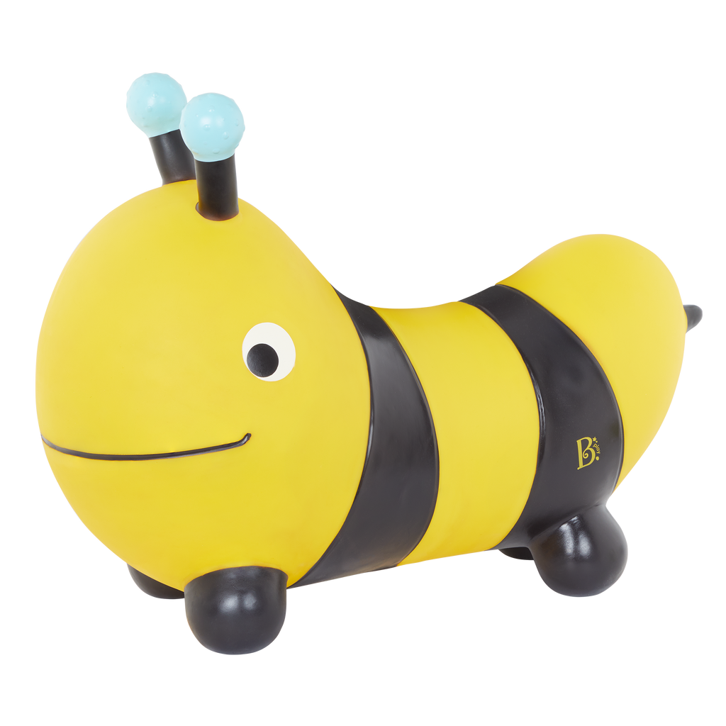 Ride-on bee bouncer with pump.