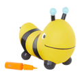 Ride-on bee bouncer with pump.