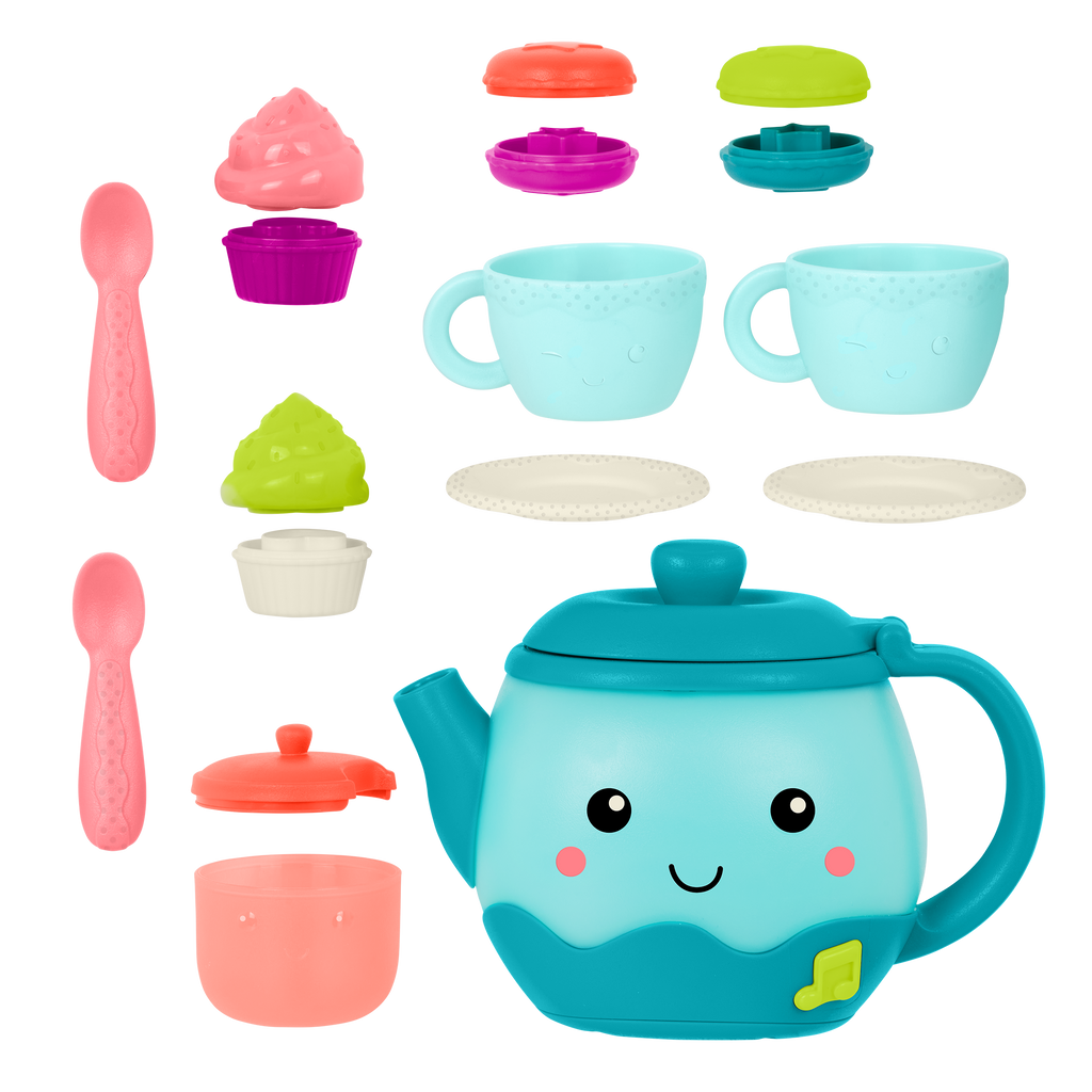 Musical tea party set for toddlers pretend play