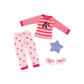 Ladybug pajamas for 14-inch doll