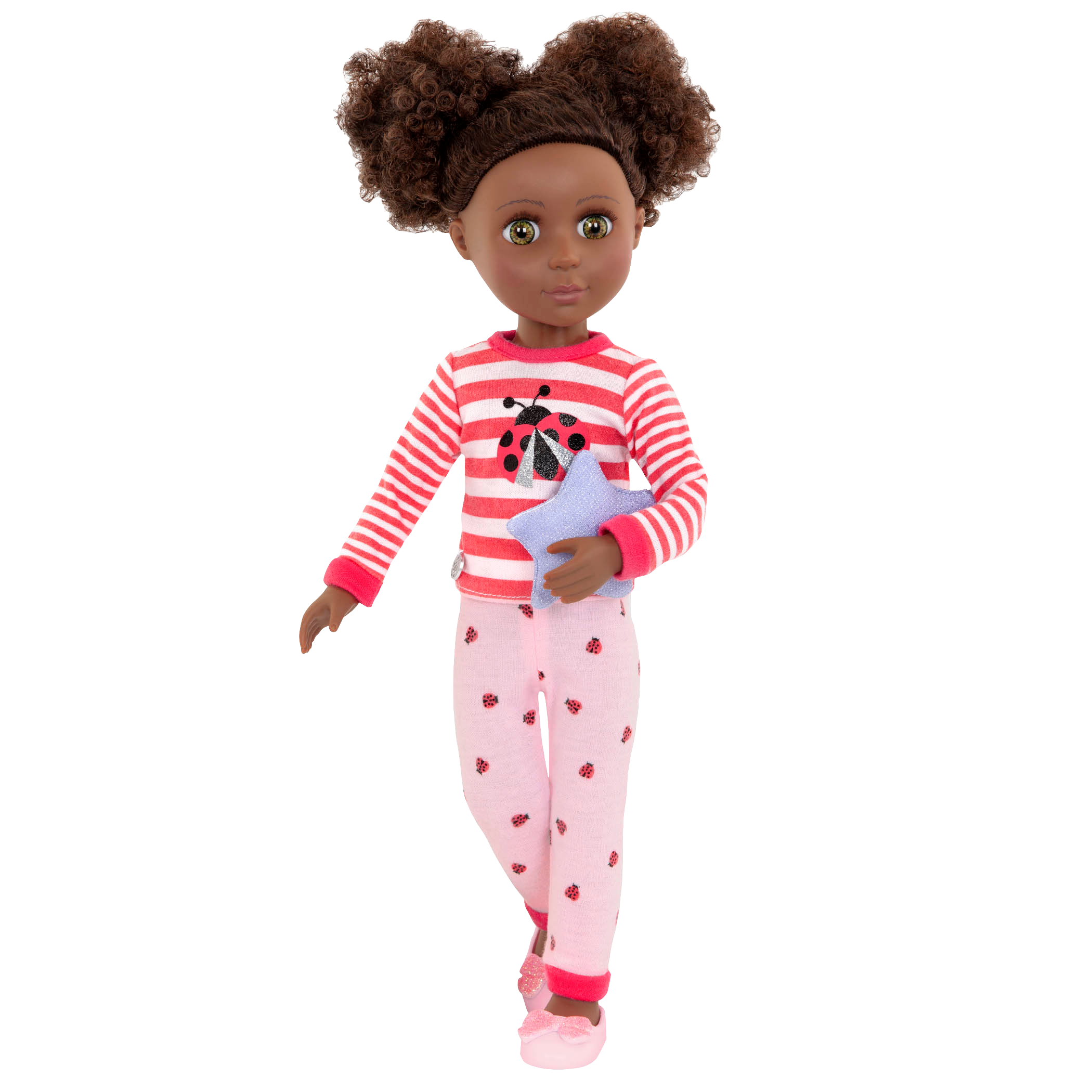 Ladybug pajamas for 14-inch doll