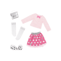 Skirt and top with glitter shoes for 14-inch doll