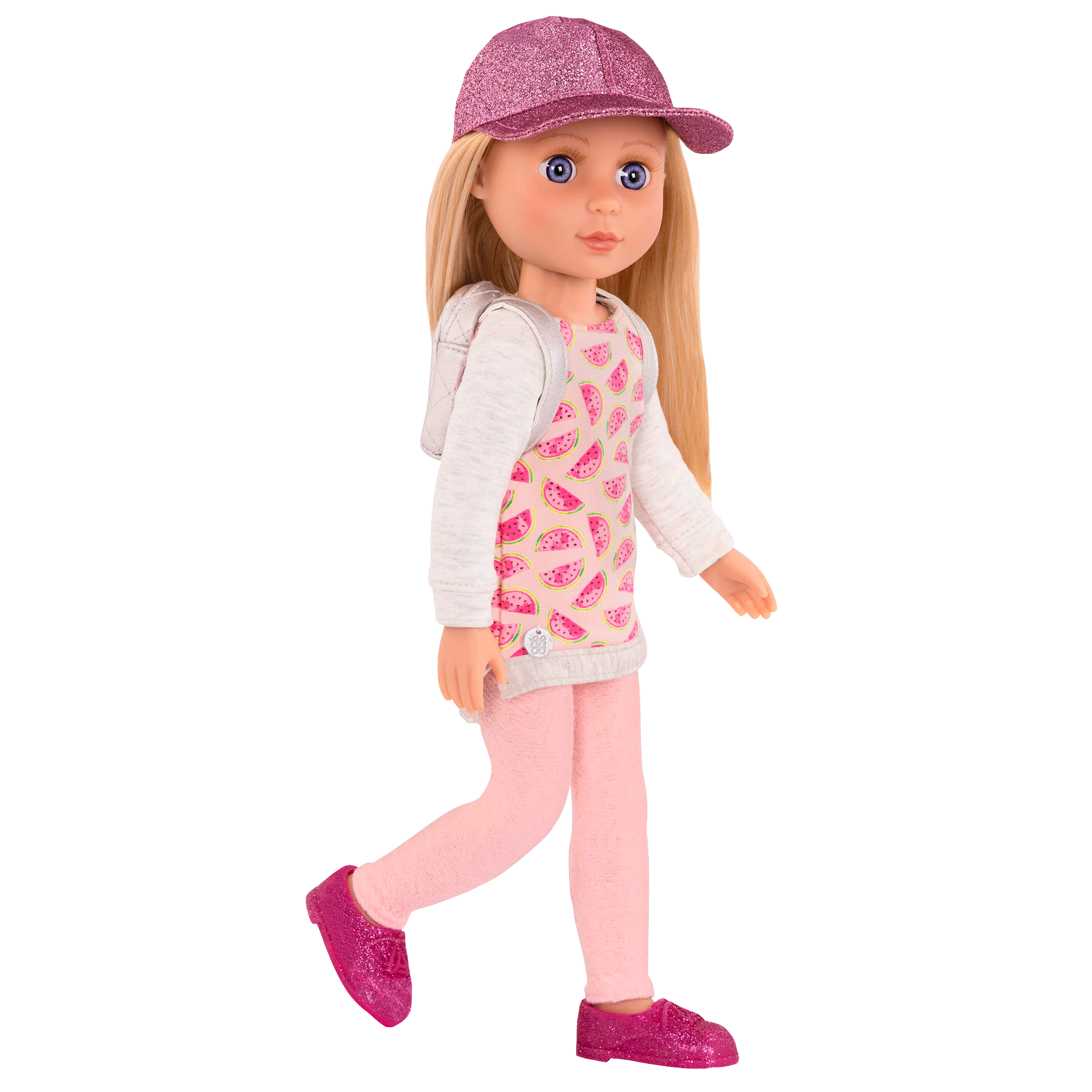 Watermelon tunic for 14-inch doll