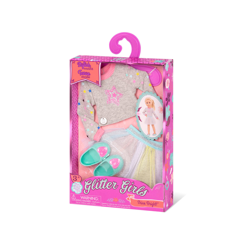 Star sweater for 14-inch doll