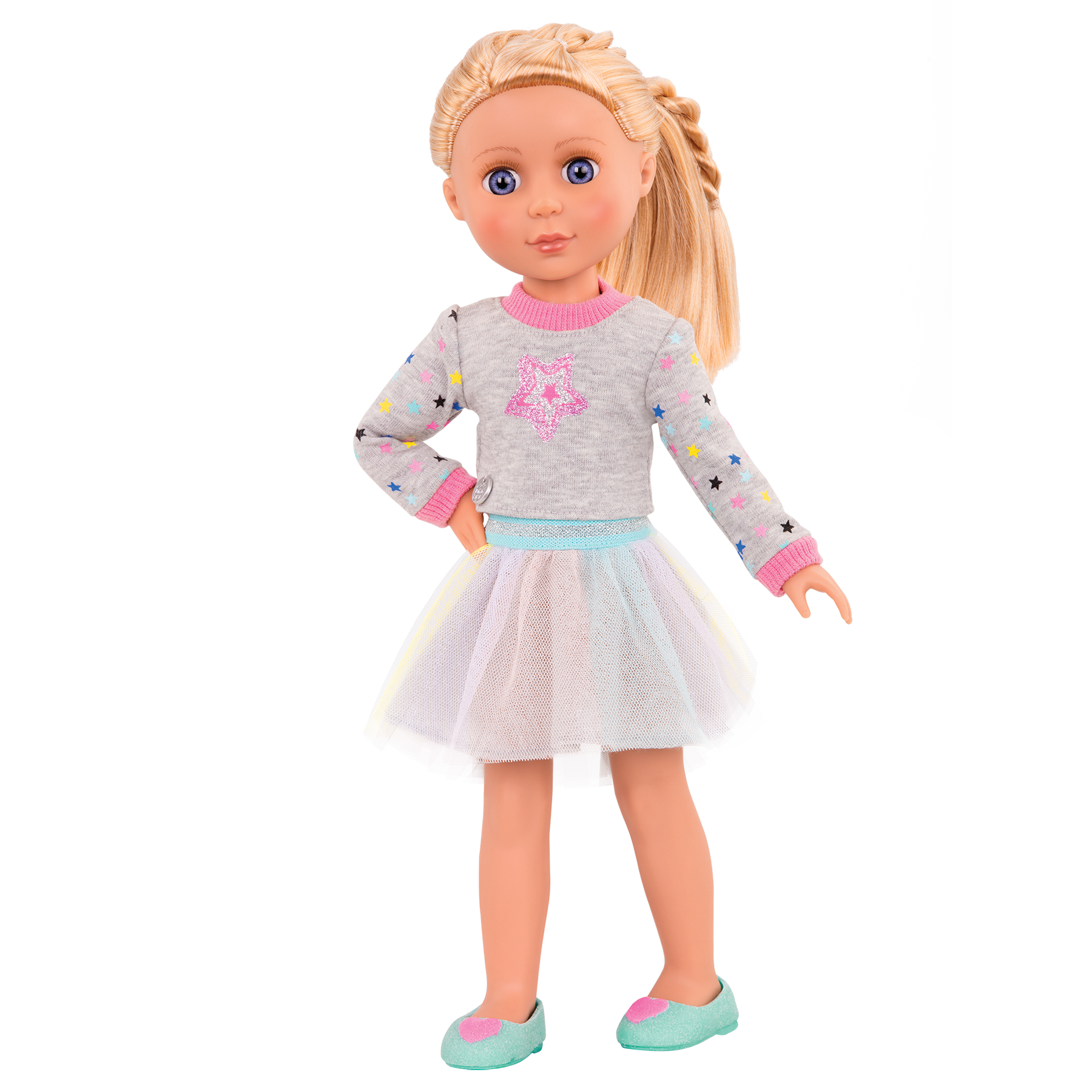 Star sweater for 14-inch doll