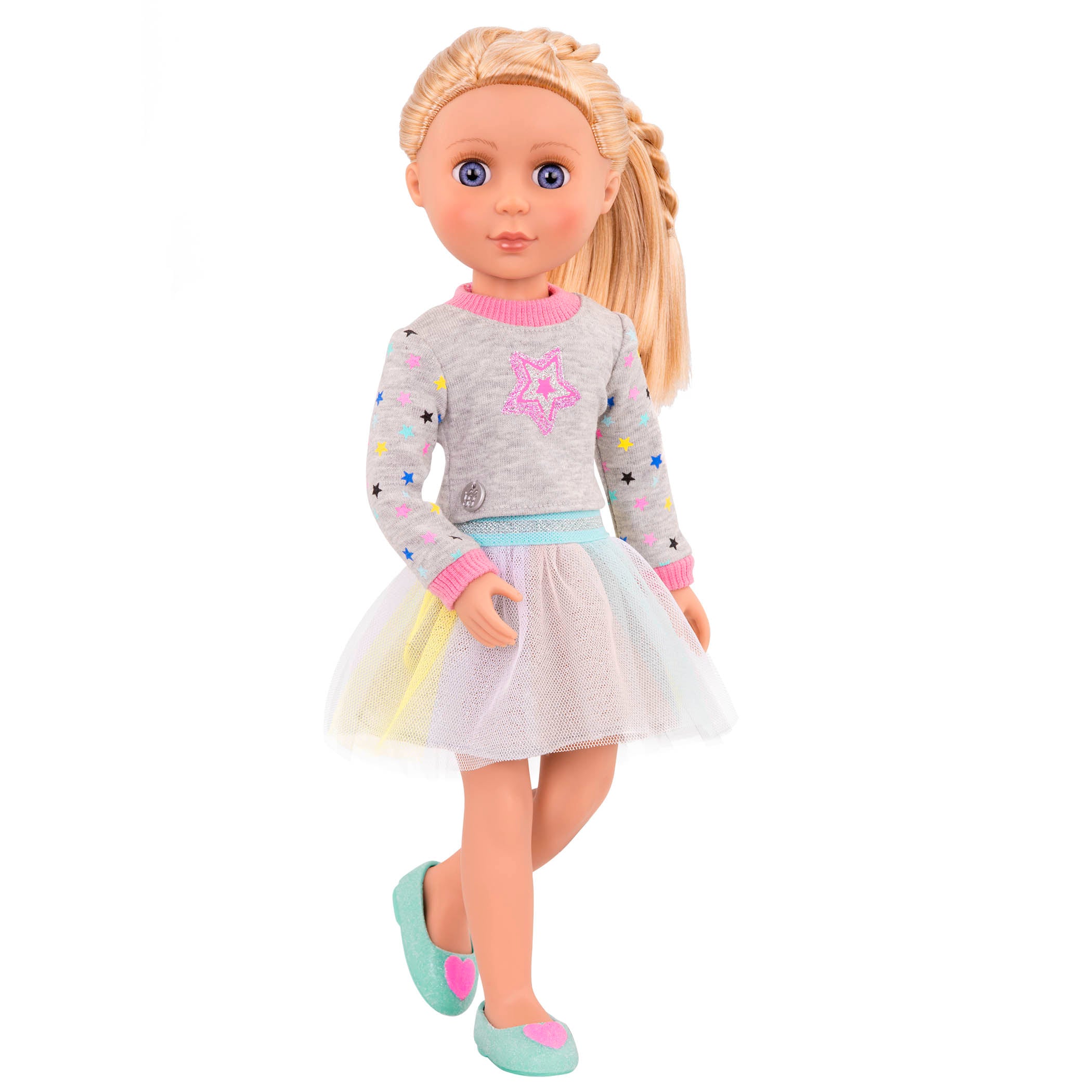 Star sweater for 14-inch doll