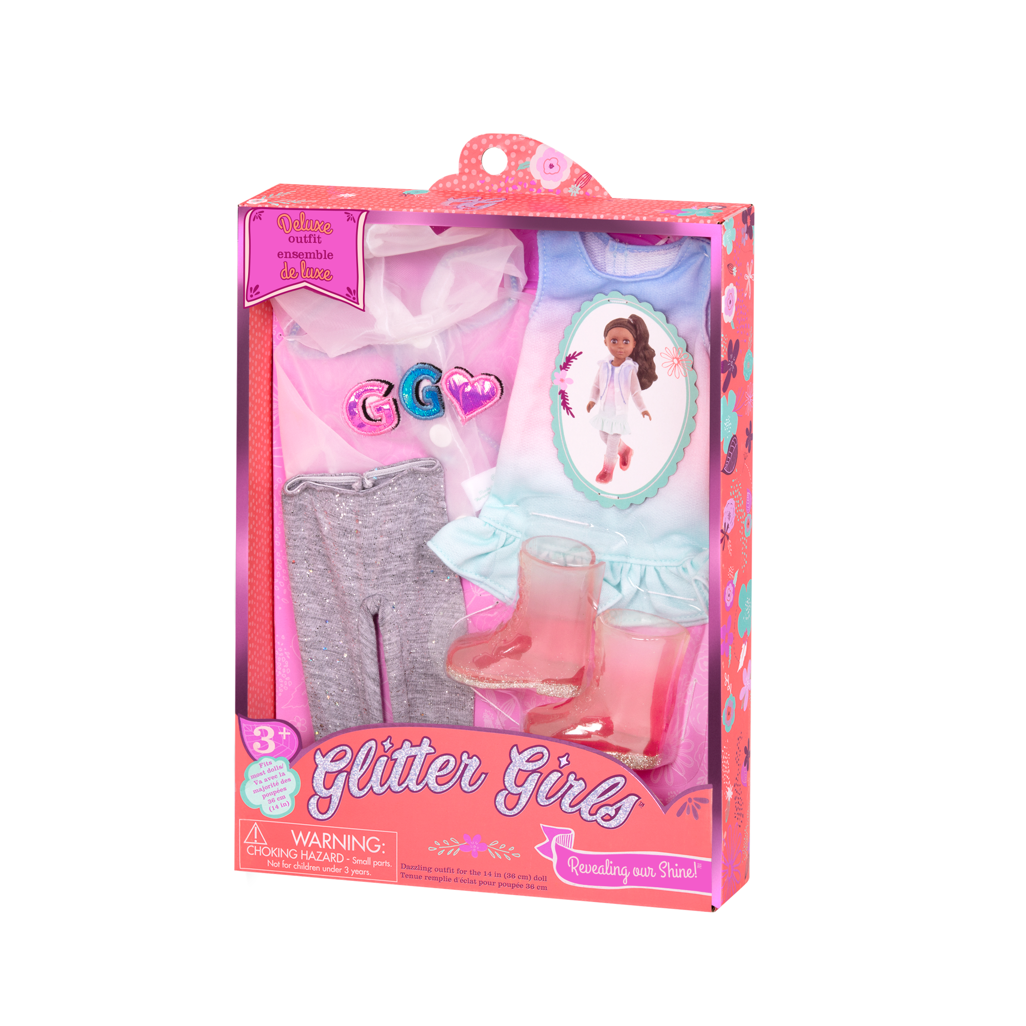 Transparent windbreaker for 14-inch doll