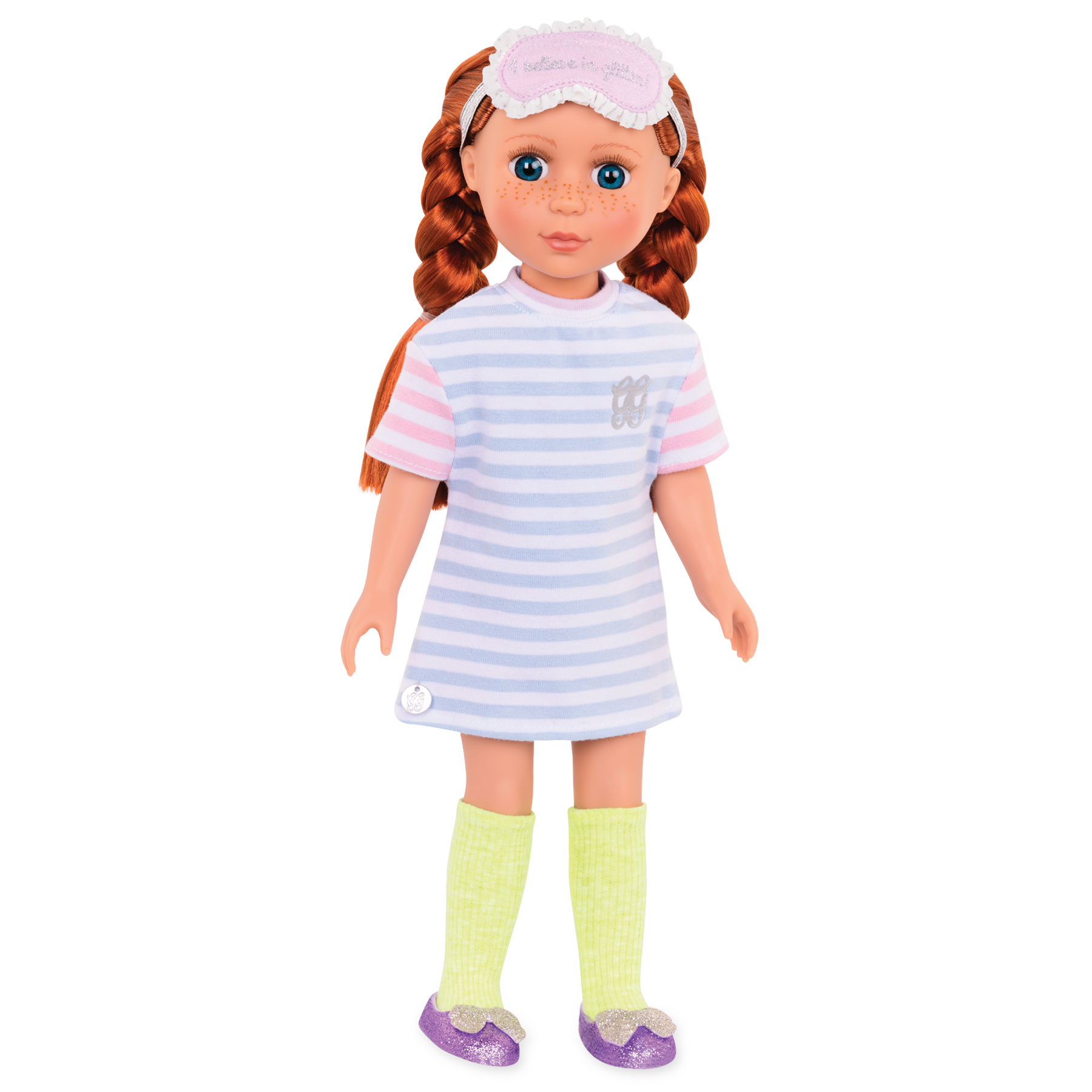 Pajamas with sleep mask for 14-inch doll