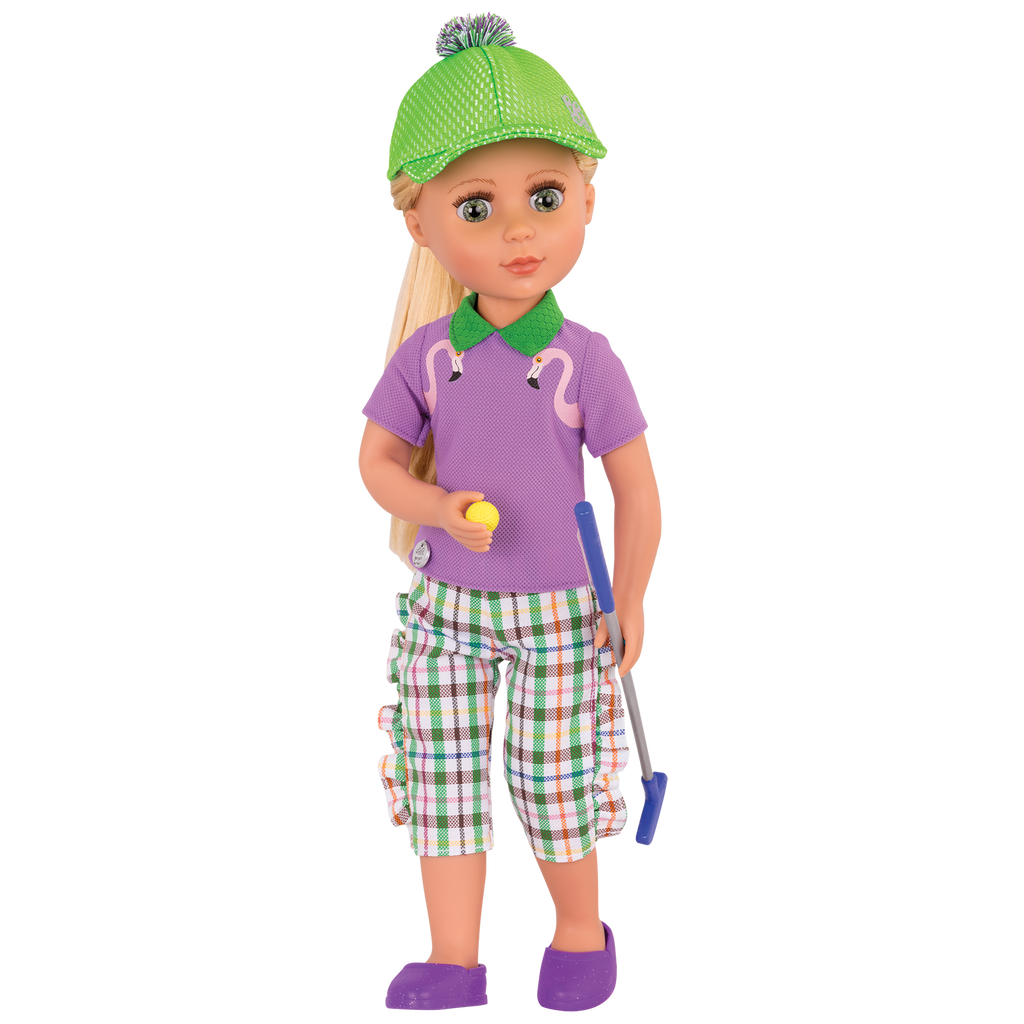Mini-putt outfit for 14-inch doll