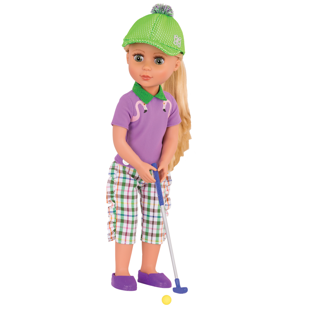 Mini-putt outfit for 14-inch doll