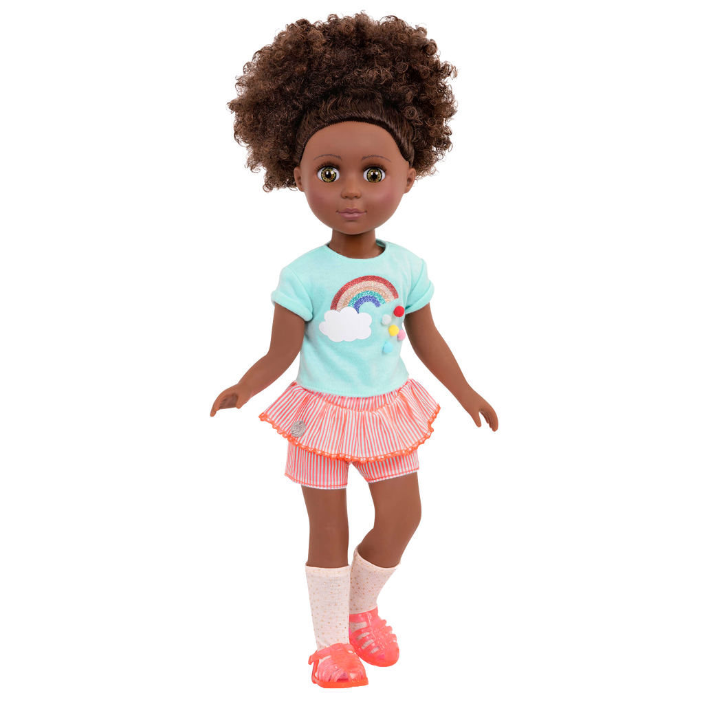 Rainbow outfit for 14-inch doll
