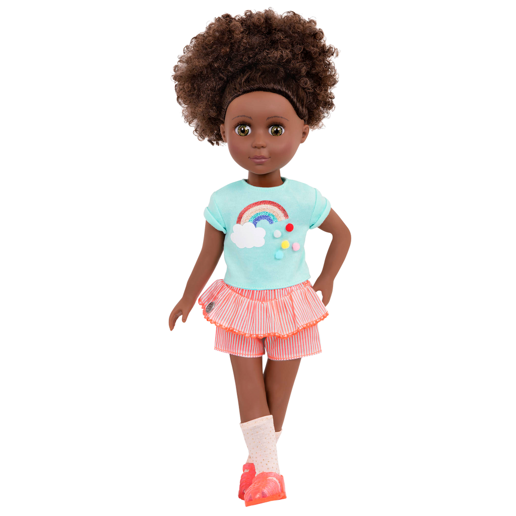 Rainbow outfit for 14-inch doll