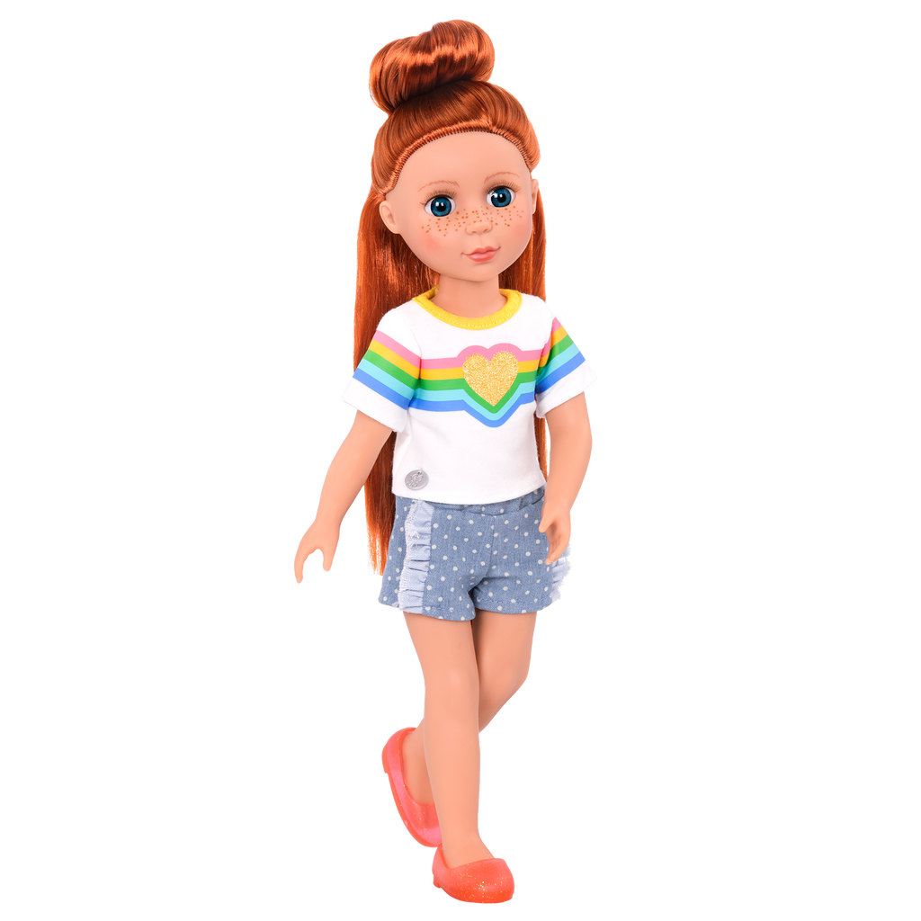 Rainbow outfit for 14-inch doll