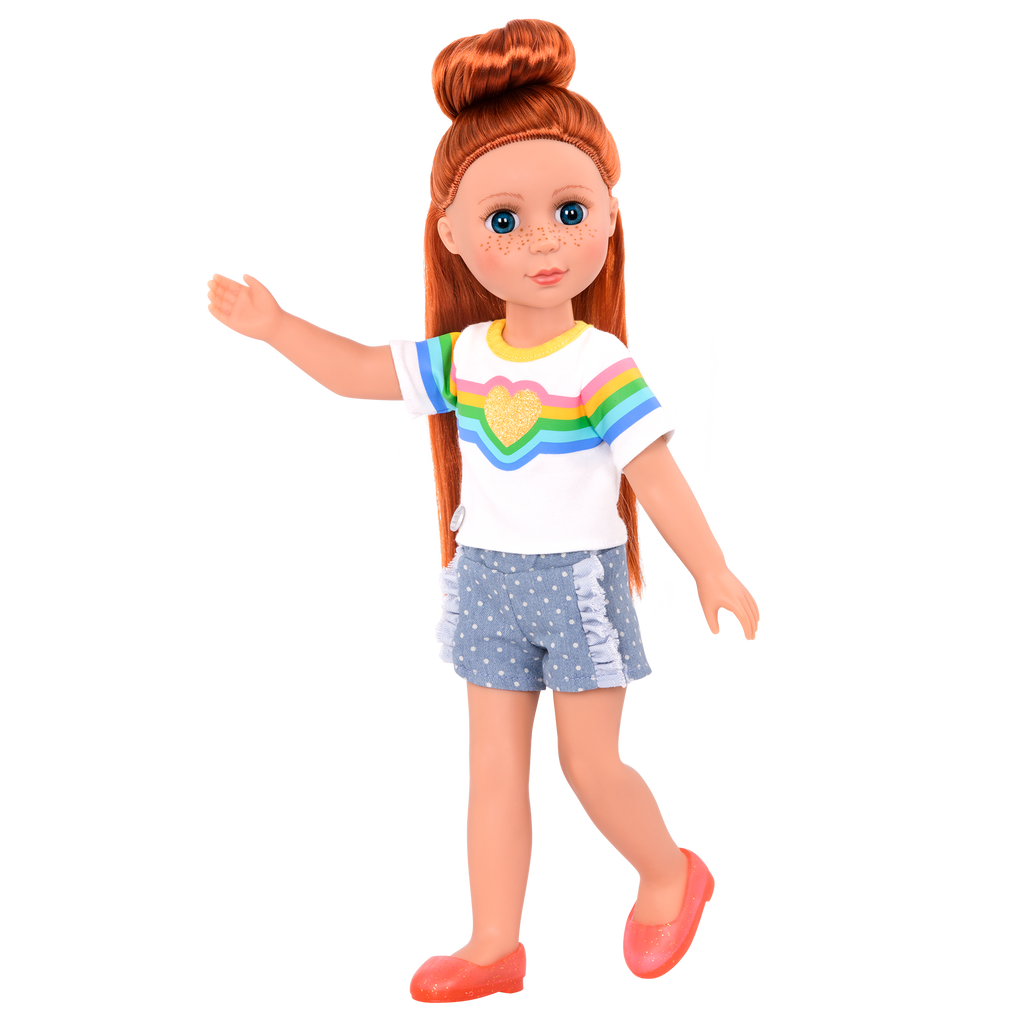 Rainbow outfit for 14-inch doll