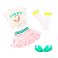 Lucky clover outfit for 14-inch doll