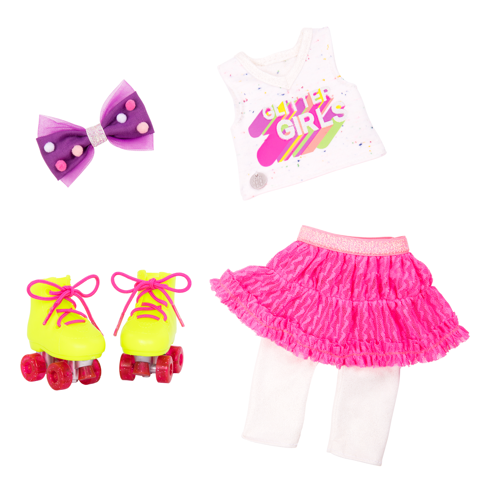 Roller skating outfit for 14-inch doll