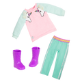 Unicorn-themed outfit for 14-inch doll