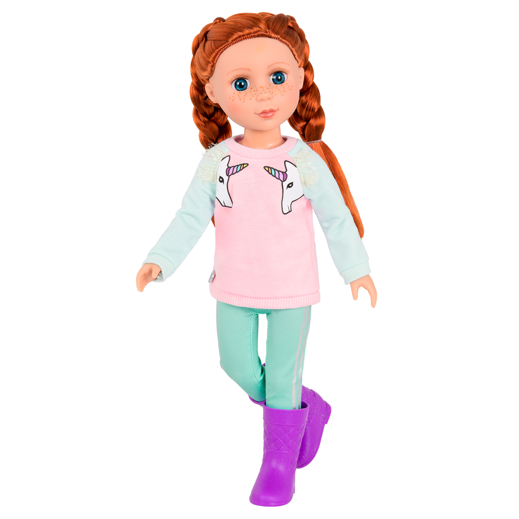 Unicorn-themed outfit for 14-inch doll