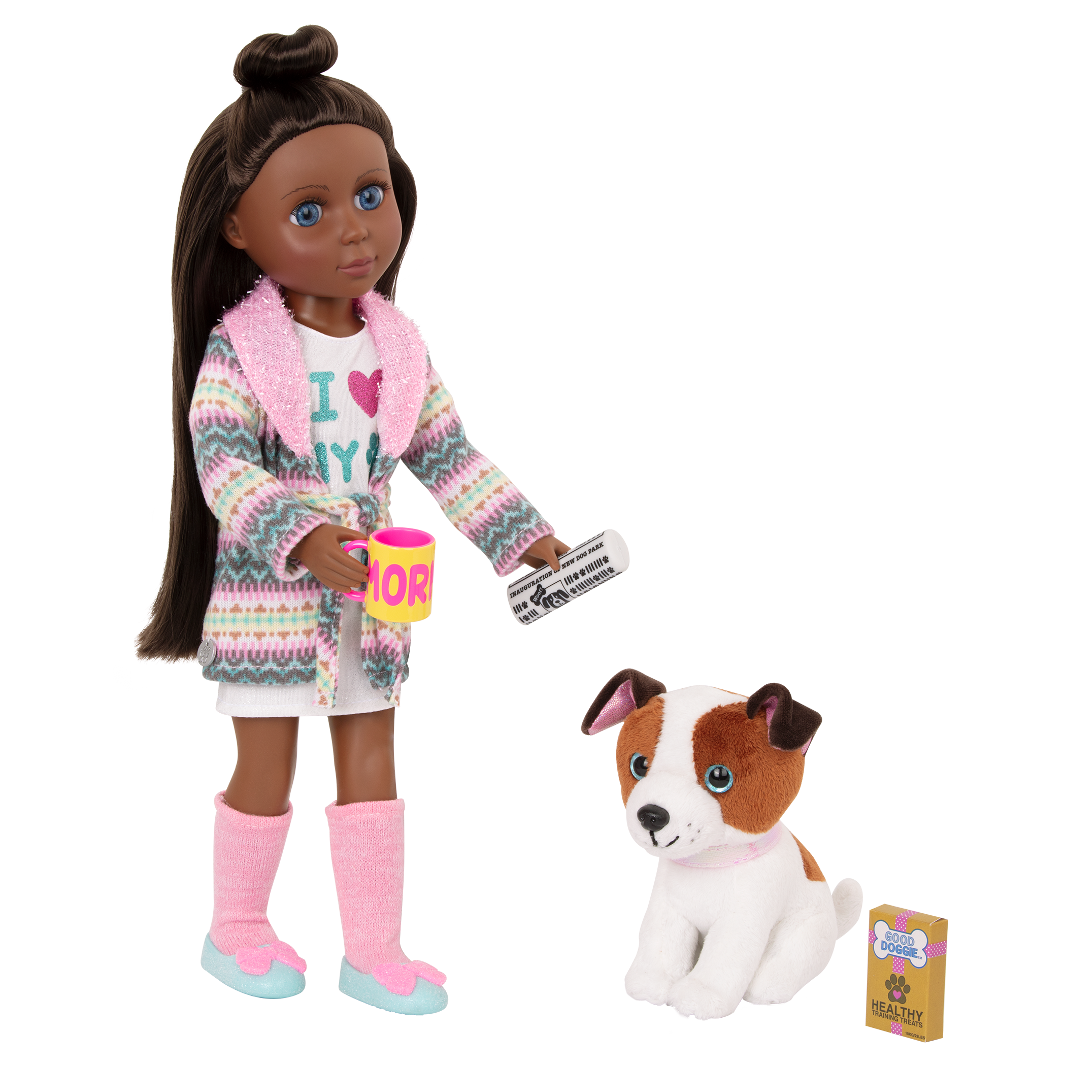 Robe and pet accessories for 14-inch doll