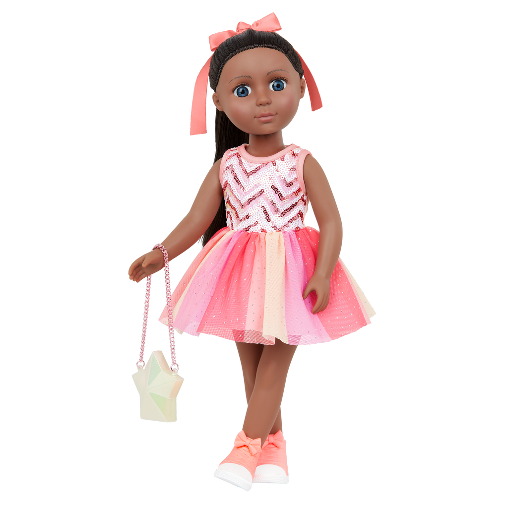 sequined party dress for dolls